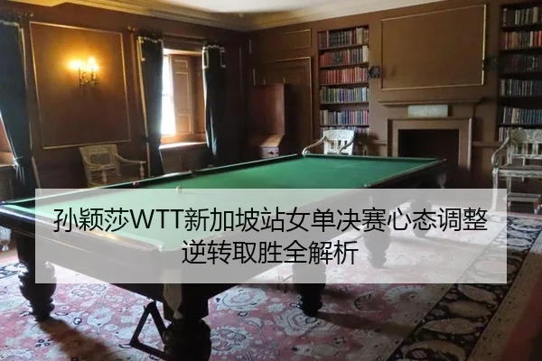 孙颖莎WTT新加坡站女单决赛心态调整逆转取胜全解析